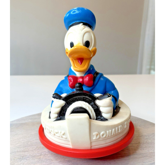 Vintage Gabriel Industries Walt Disney Donald Duck Boat Rocking Plastic Toy - Picture 1 of 5
